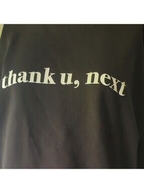 H&M Black Oversized Sweatshirt Size S thank u next